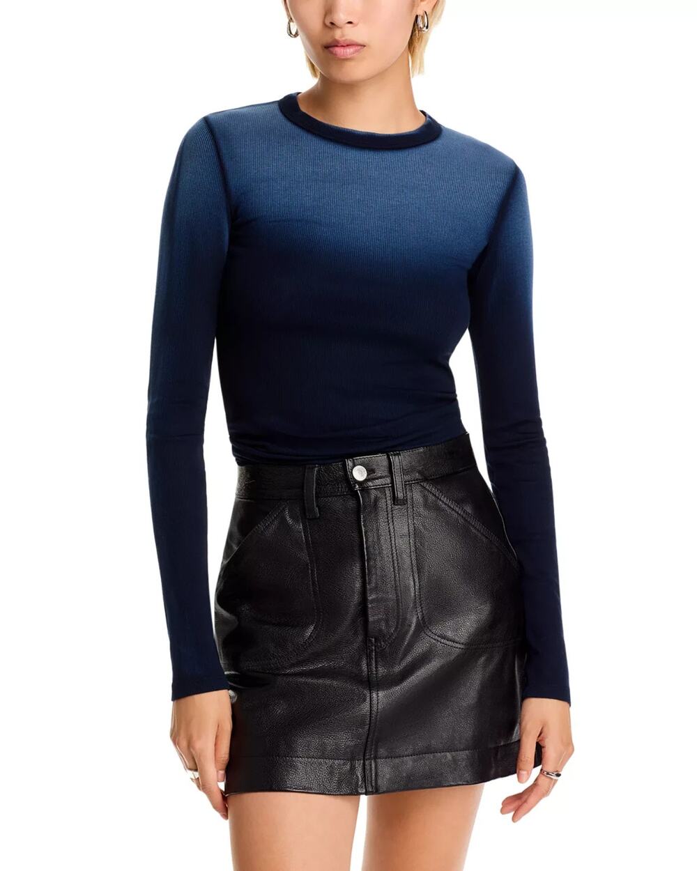 Cotton Citizen Women's Verona Crewneck Tee Navy Size Xs 1168